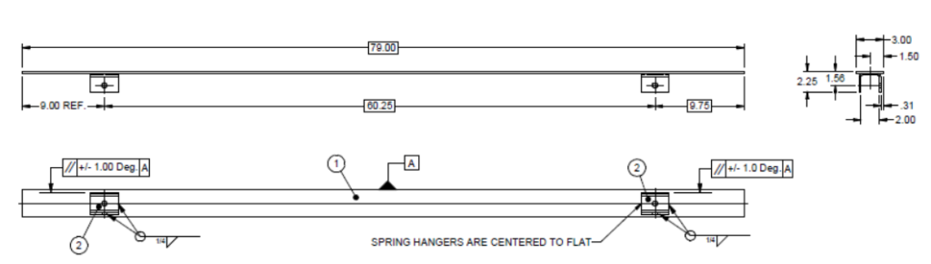 Spring Hanger Tandem Axle for 1 7/8